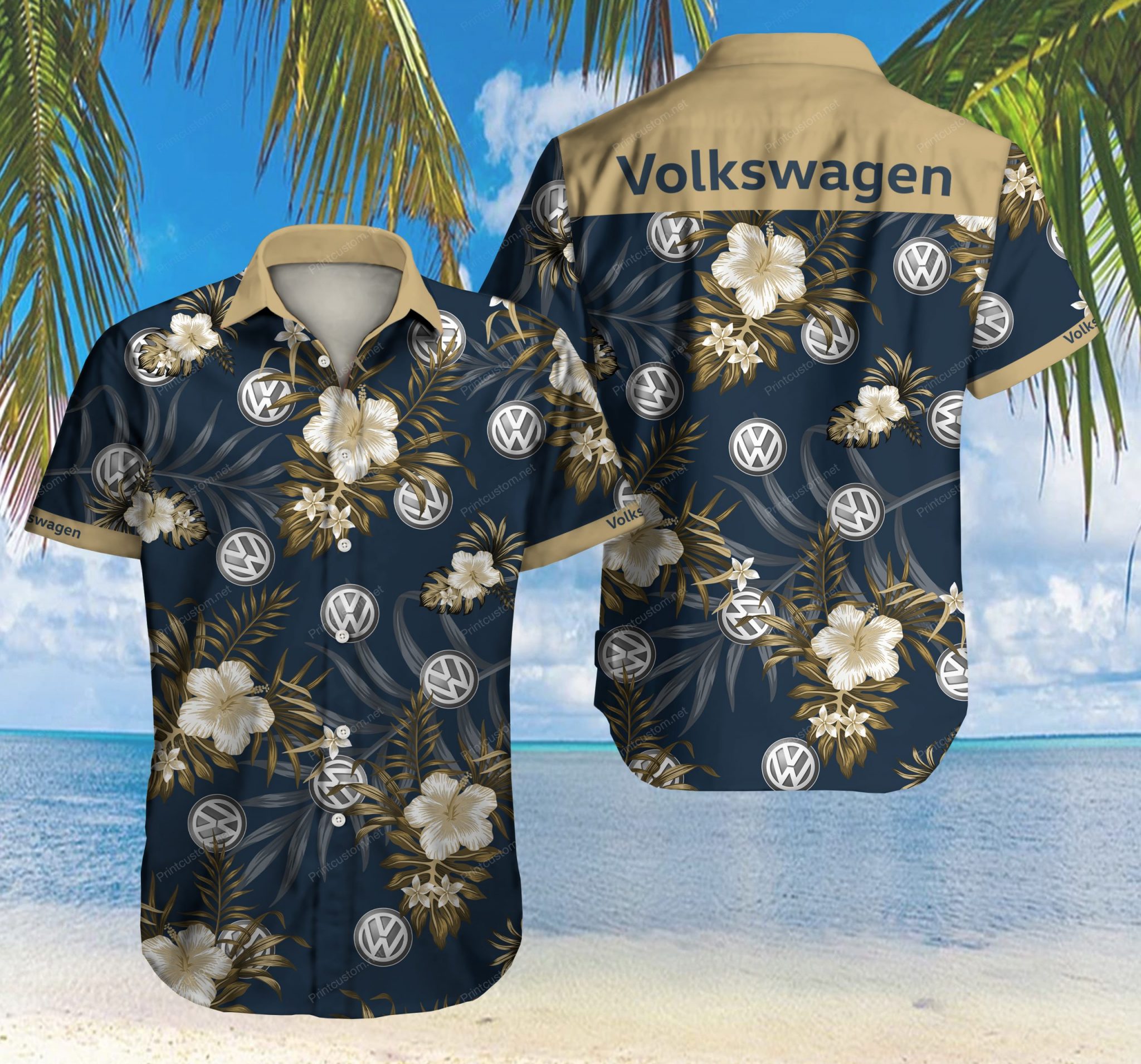 vw bug hawaiian shirt