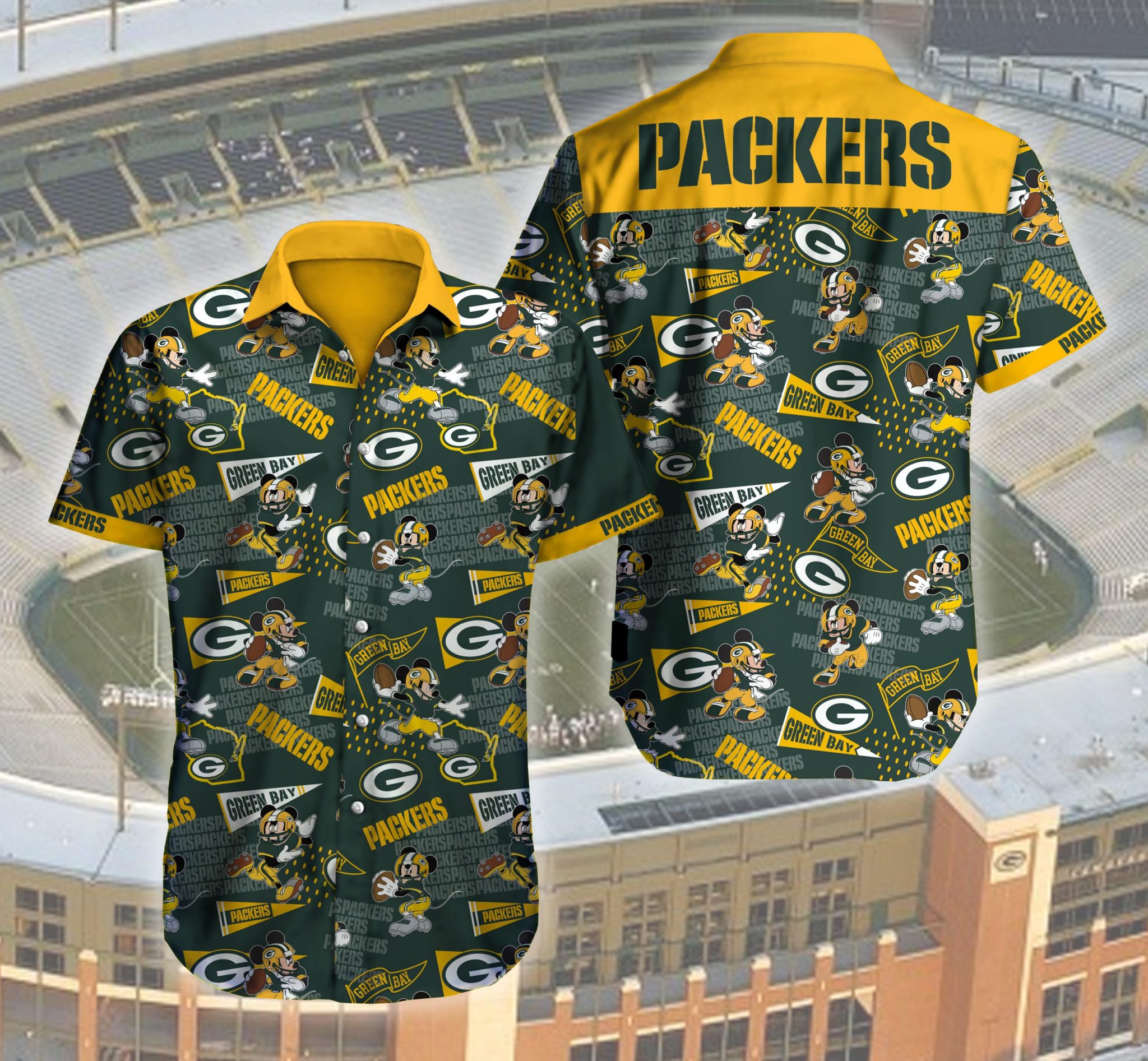 green bay packers flamingo shirt